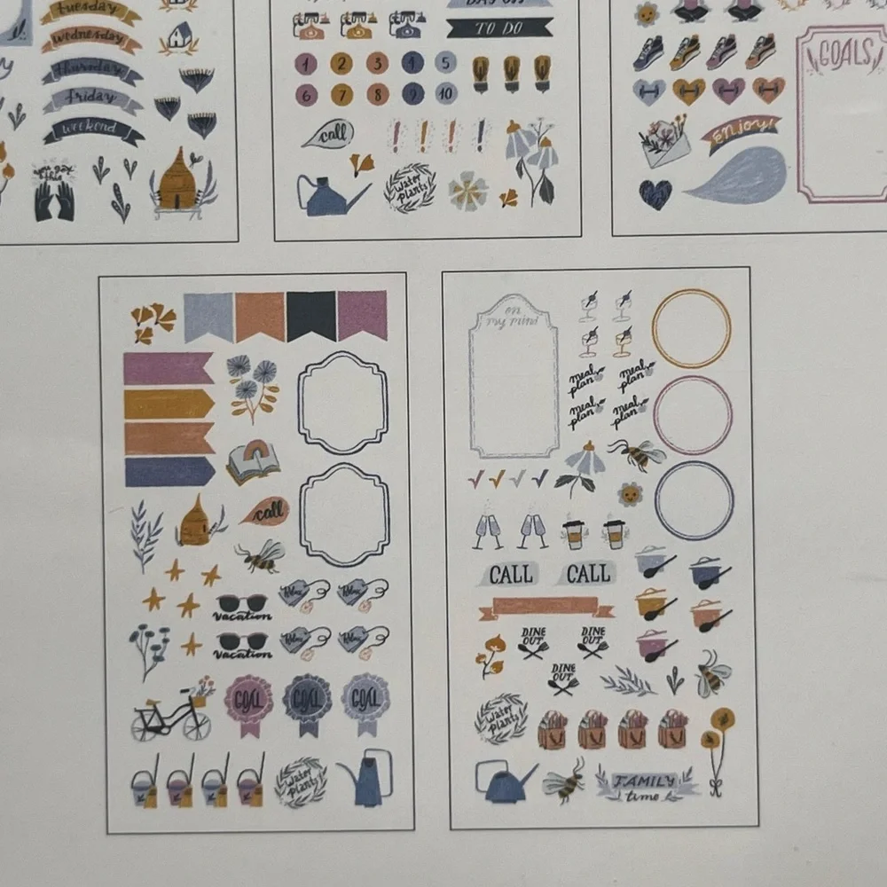 🎉🎉Spring Planner Journal Stickers for Planning — 5 Sticker Sheets